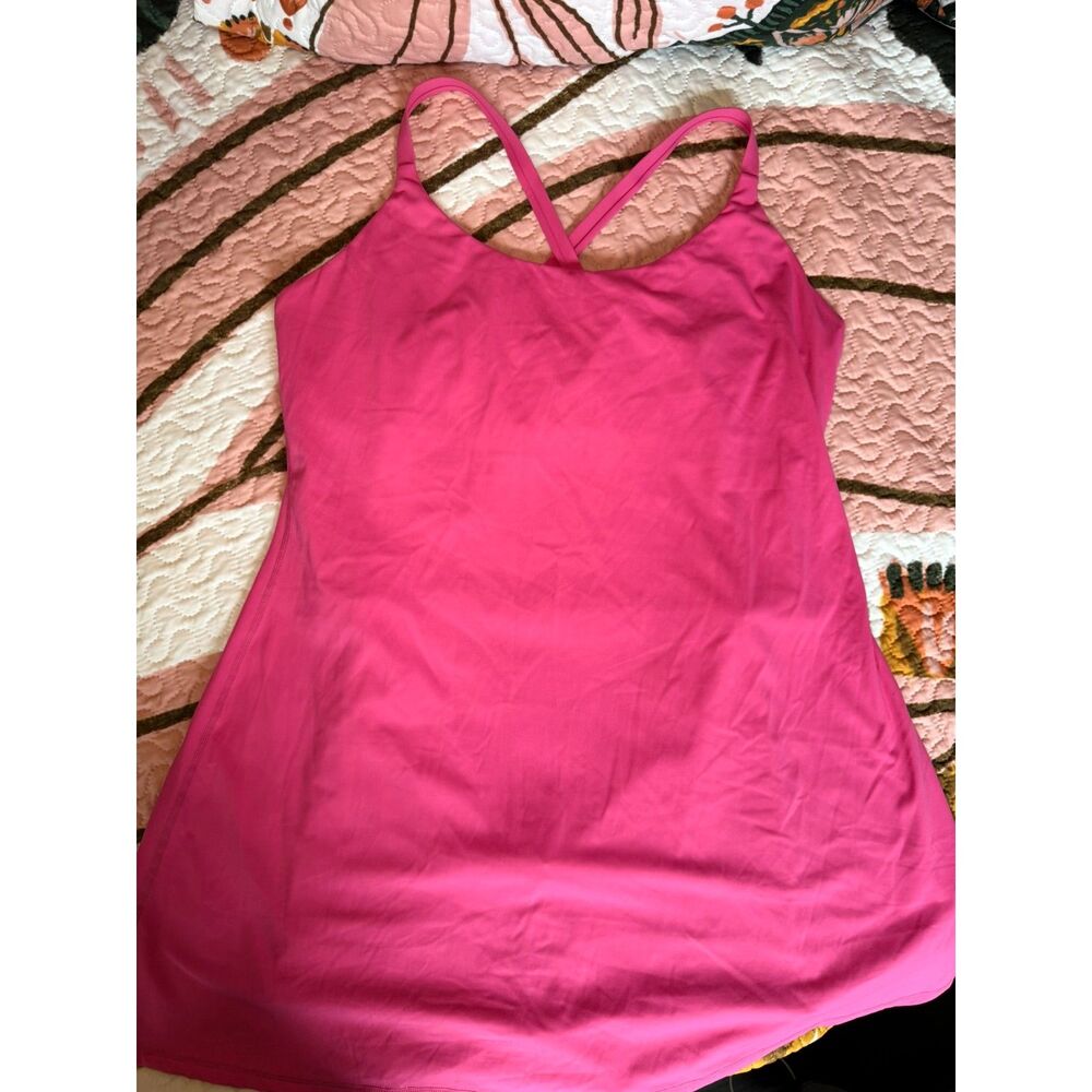 Halara NWT Hot Pink Everyday Exercise Dress Criss Cross Back Barbiecore Workout